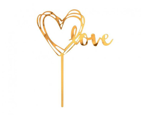 DEKORACJA AKRYLOWA NA TORT LOVE 13 CM