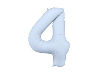 BALON FOLIOWY 4 CYFRA 86 CM MGLISTY NIEBIESKI