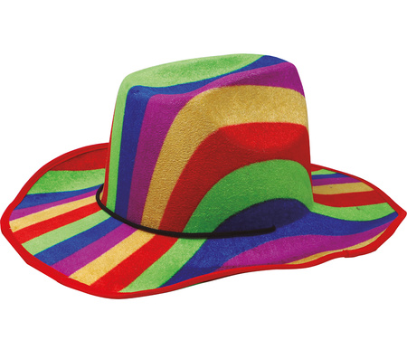 KAPELUSZ KOWBOJSKI TĘCZOWY