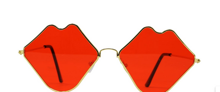 OKULARY CZERWONE USTA DLA DOROSŁYCH
