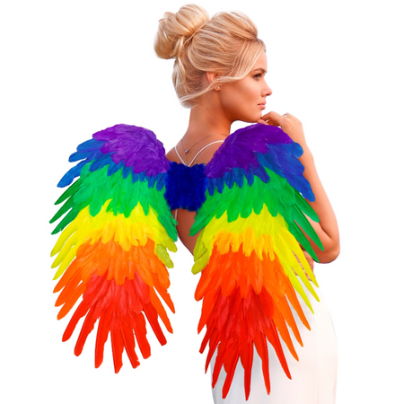 SKRZYDŁA TĘCZOWE Z PIÓR