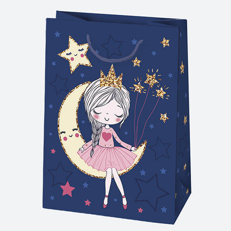TORBA PREZENTOWA GIRL MOON 23X32X11 CM