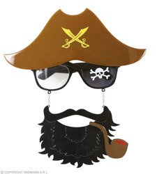 OKULARY Z BRODĄ I WĄSAMI PIRATA
