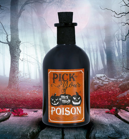 ASSORTED GLASS POISON BOTTLES, 13 CMS.