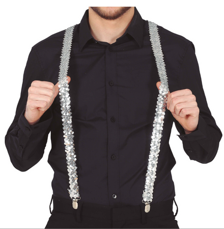 SZELKI SREBRNE Z CEKINAMI