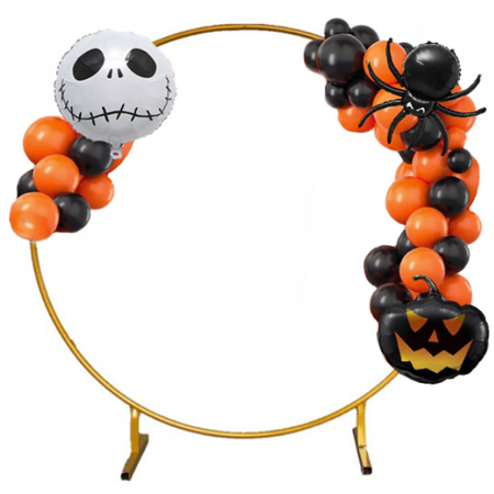 ZESTAW STELAŻ DO BALONÓW KOŁO ZŁOTY + POKROWIEC CZARNY