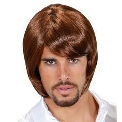 PERUKA MĘSKA GWIAZDA POP BRĄZOWA