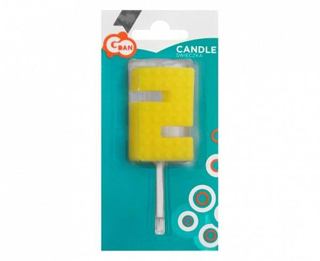 ŚWIECZKA URODZINOWA KLOCKI CYFRA 2