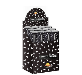 TUBA KONFETTI SREBRNE PROSTOKĄTY 40 CM