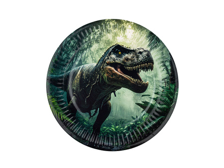 TALERZYKI PAPIEROWE DINOZAURY 18 CM 6 SZT.