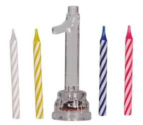 ŚWIECZNIK LED CYFRA 1 ZE ŚWIECZKAMI 8 CM