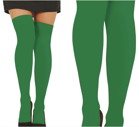 CIEMNOZIELONE DAMSKIE POŃCZOCHY 