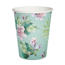 KUBECZKI PAPIEROWE EGZOTYCZNE KWIATY 0,25L 10 SZT.