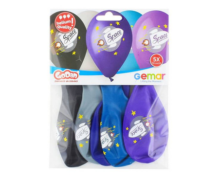 BALONY LATEKSOWE RAKIETA 33 CM 5 SZT