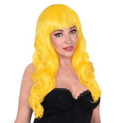 PERUKA BELLA ŻÓŁTA Z GRZYWKĄ DŁUGIE WŁOSY