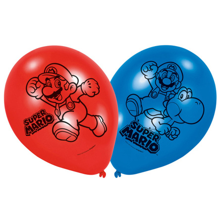 BALONY LATEKSOWE SUPER MARIO 23 CM 6 SZT.