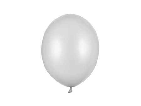 BALONY 30 CM METALIK SREBRNY 100 SZT