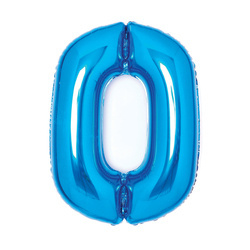 BALON FOLIOWY CYFRA 0 NIEBIESKI 66 CM