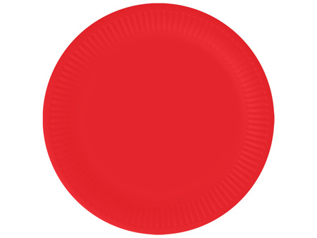 TALERZYKI PAPIEROWE CZERWONE 18 CM 6 SZT.