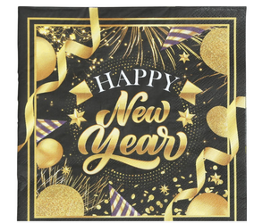 SERWETKI HAPPY NEW YEAR SYLWESTER 16 X 16 CM 20SZT