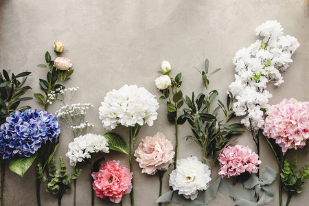 SZTUCZNY KWIAT HORTENSJA 35 CM JASNY RÓŻ