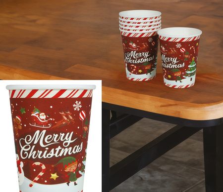 KUBECZKI PAPIEROWE MERRY CHRISMAS ELF 240 ML 6 SZT.