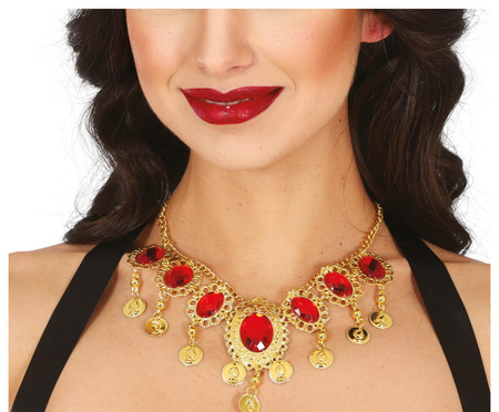 ZŁOTY NASZYJNIK Z RUBINAMI