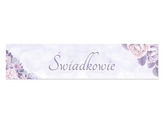 TABLICA REJESTRACYJNA ŚWIADKOWIE LAWENDOWA 2 SZT