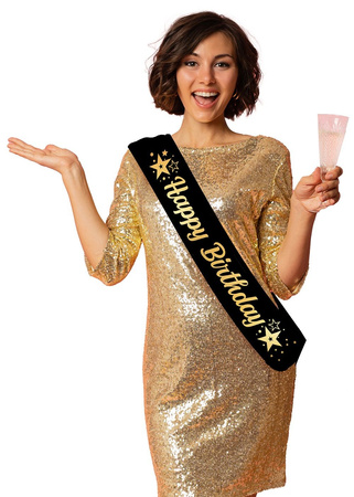 SZARFA HAPPY BIRTHDAY URODZINY