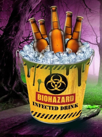 WIADRO BIOHAZARD METALOWE 19X23 CM