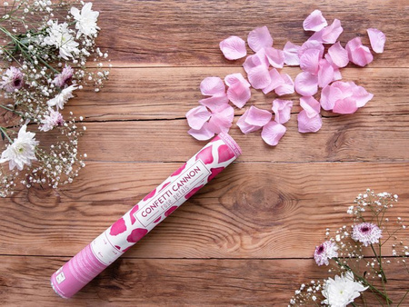 TUBA KONFETTI PŁATKI RÓŻ RÓŻOWE