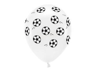 BALONY PASTELOWE BIAŁE W PIŁKI FOOTBALL