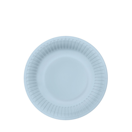 TALERZYKI PAPIEROWE JASNY BŁĘKIT 18CM 10 SZT.