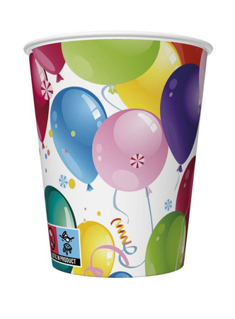 KUBECZKI PAPIEROWE BALONY 250 ML 