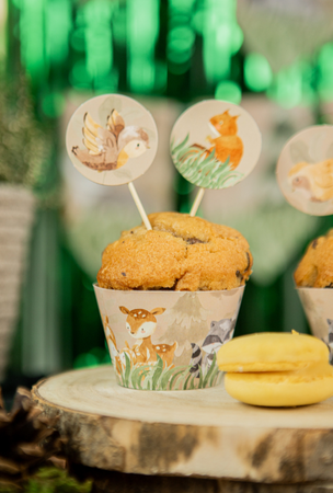 PIKERY NA TORT LEŚNE ZWIERZĄTKA 6 SZT