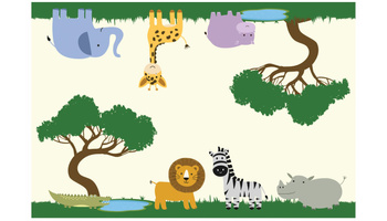 BIEŻNIK URODZINOWY SAFARI 40 X 500 CM