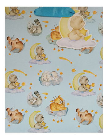 TORBA PREZENTOWA PASTELOWA KOALA 26 X 32 X 10 CM 