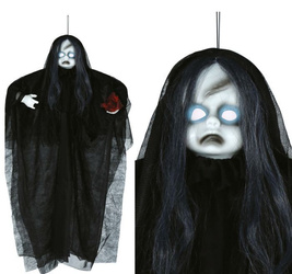 DEKORACJA INTERAKTYWNA UPIORNA LALKA 90 CM