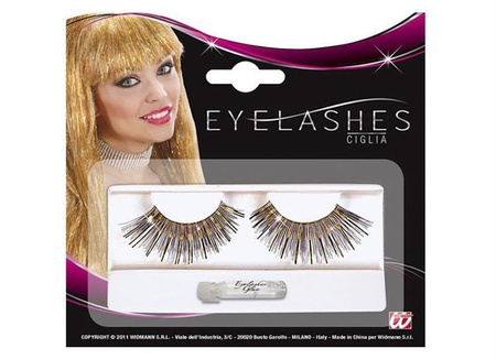 RZĘSY CZARNO ZŁOTE