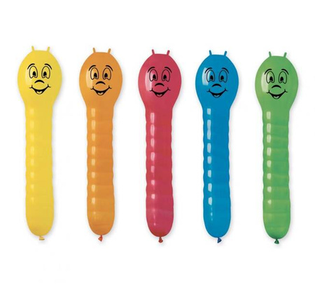 BALONY DŻDŻOWNICZKI MIX KOLORÓW 70 CM 5 SZT.