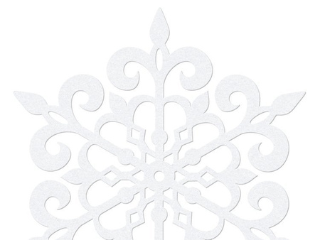 Dekoracje papierowe Śnieżynka, biały, 9cm (1 op. / 10 szt.)