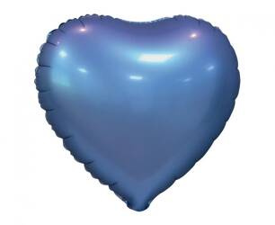 BALON FOLIOWY SERCE MATOWY GRANATOWY 46 CM