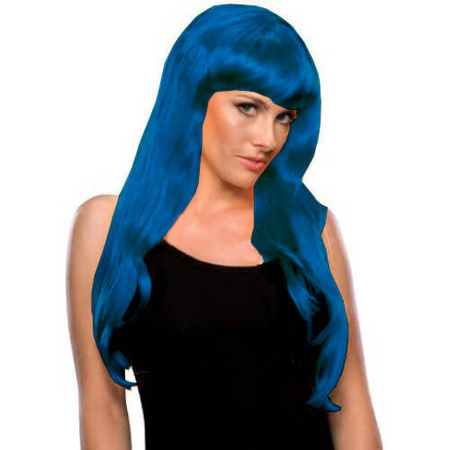PERUKA NIEBIESKA Z GRZYWKĄ
