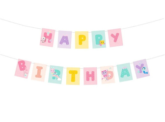 BANER URODZINOWY KOCI DOMEK GABI 180 X 50 CM