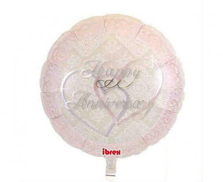 Balon foliowy 35 cm Happy Anniversary szczęśliwej rocznicy
