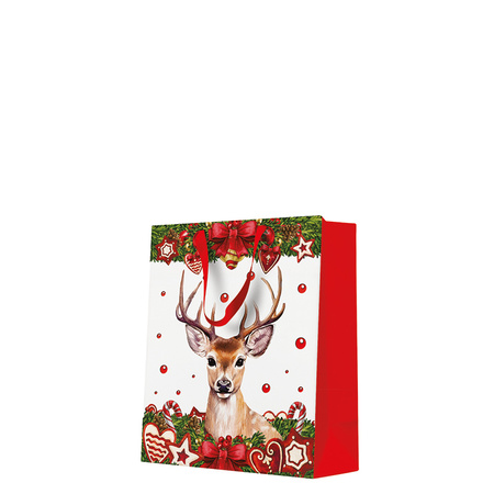 TORBA PREZENTOWA RENIFER 20 X 25 X 10 CM 