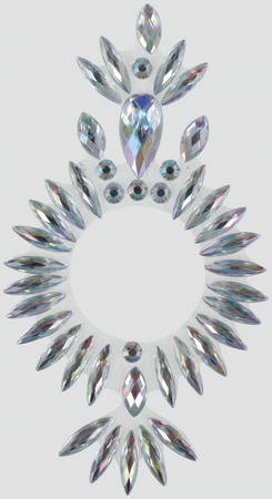 BŁYSZCZĄCA BIŻUTERIA NA PĘPEK 13X7 CM