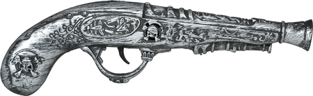 PISTOLER SREBRNY PIRATA 30 CM