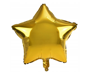 BALON FOLIOWY GWIAZDA ZŁOTA 45 CM