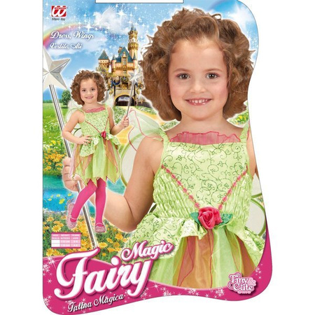 STRÓJ MAGICZNA WRÓŻKA ZIELONO RÓŻOWA